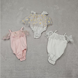Baileys Blossoms Bodysuits Size 9/12 Months Lace & Flowers